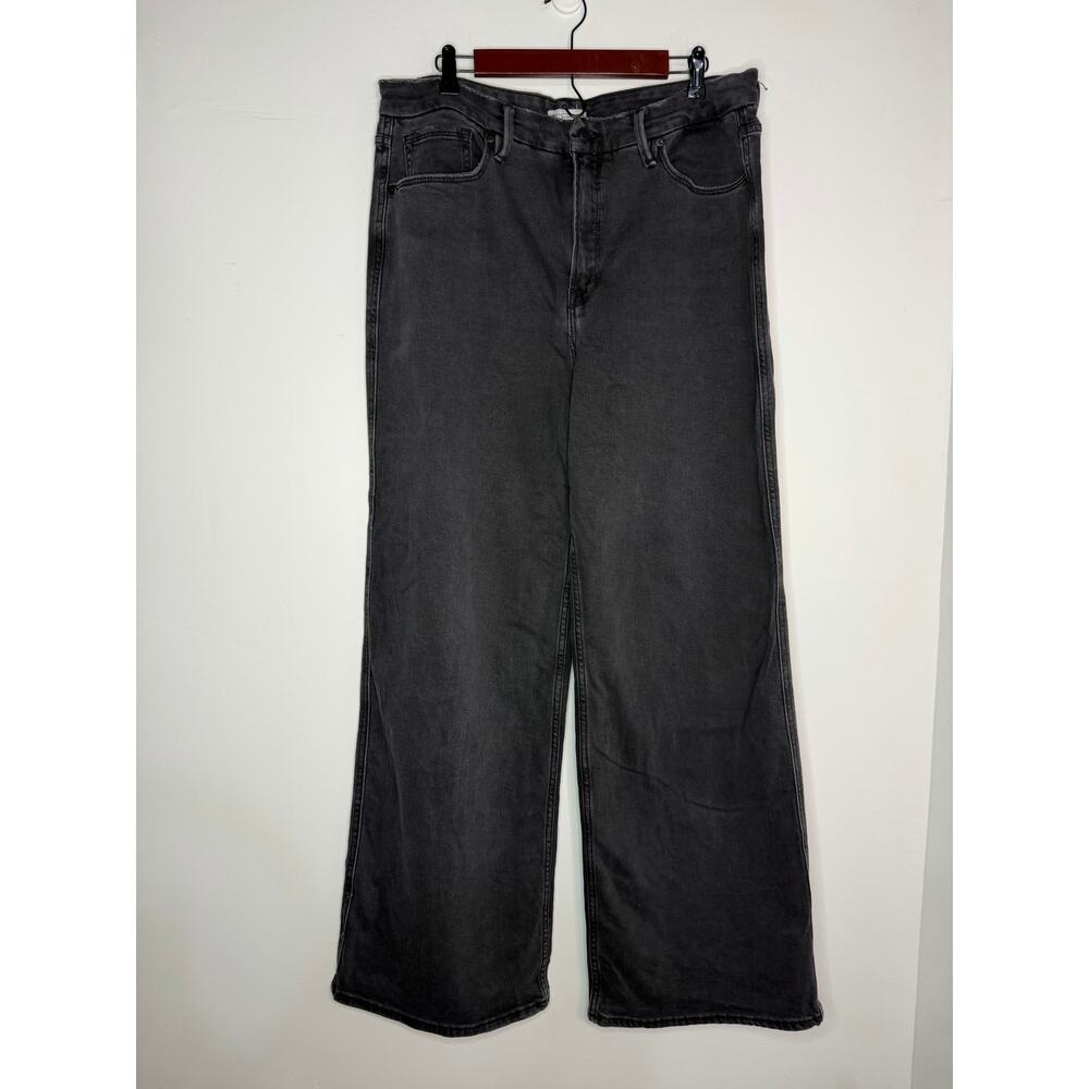 Good American Good skate wide leg Jeans in Charcoal Black